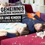 Vater und Tochter hinterlassen ein saumäßige Wohnung