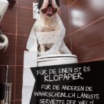 Klopapier, die längste Serviette der Welt - Lustiger Spruch mit Hund