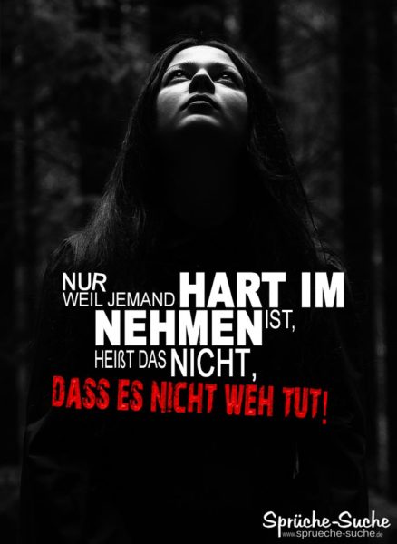 Hart im Nehmen - Spruch zum Nachdenken