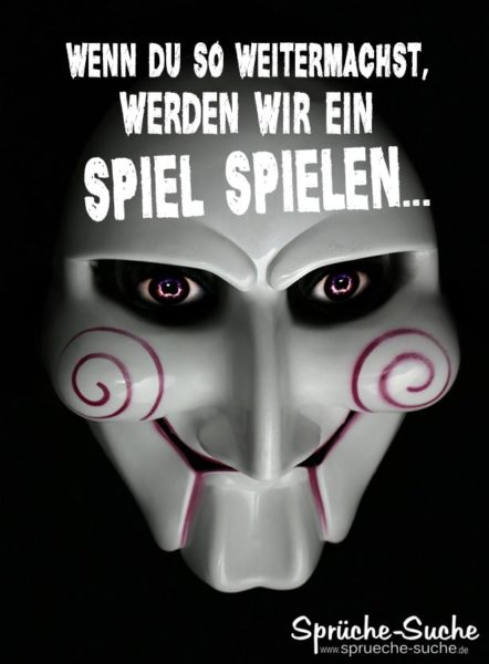 Maske SAW Spruch - Spiel spielen
