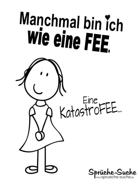 Fee lustiger Spruch mit Bild