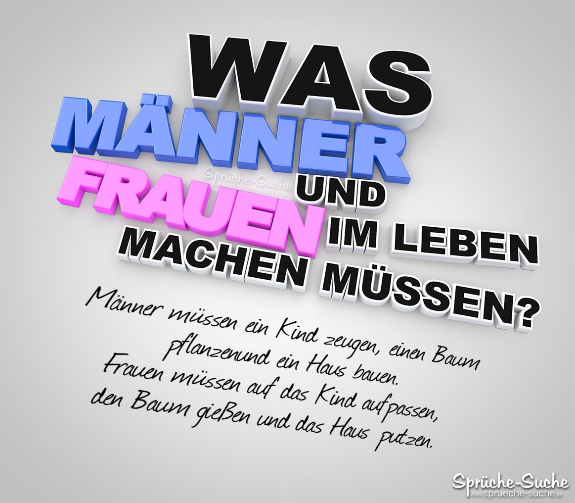 Was Manner Und Frauen Im Leben Machen Mussen