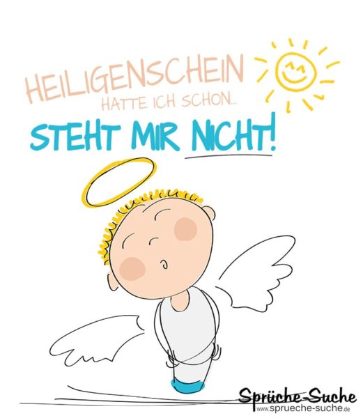 Heiligenschein Spruch mit Engel