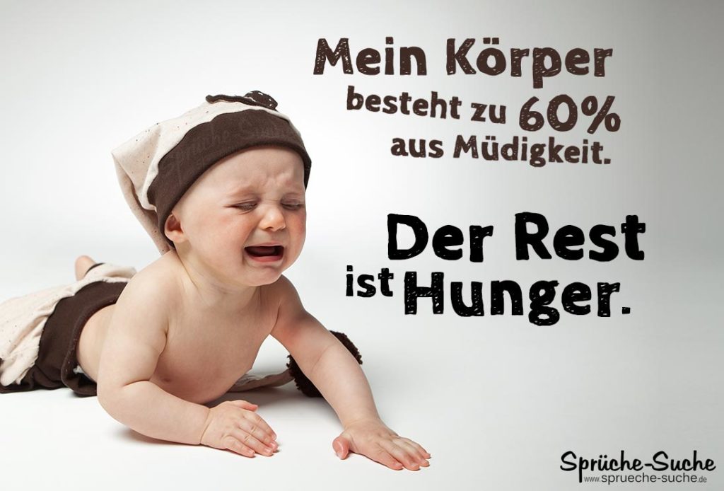 Lustige Sprüche Müde & Hunger Zum Lachen