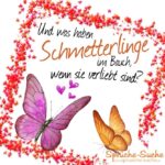 Schmetterlinge verliebt Spruch