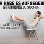 Aufmunternder Single Spruch als Witz