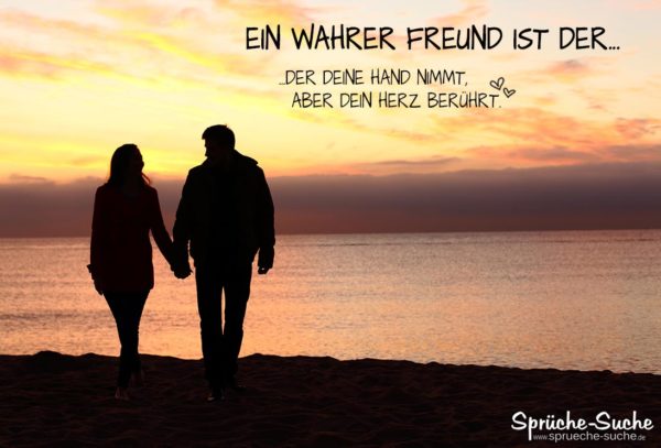 Ein wahrer Freund Spruch - Freunde am Meer