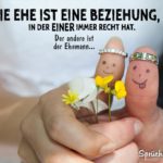 Ehe, Beziehung - Lustiger Spruch für die Hochzeit