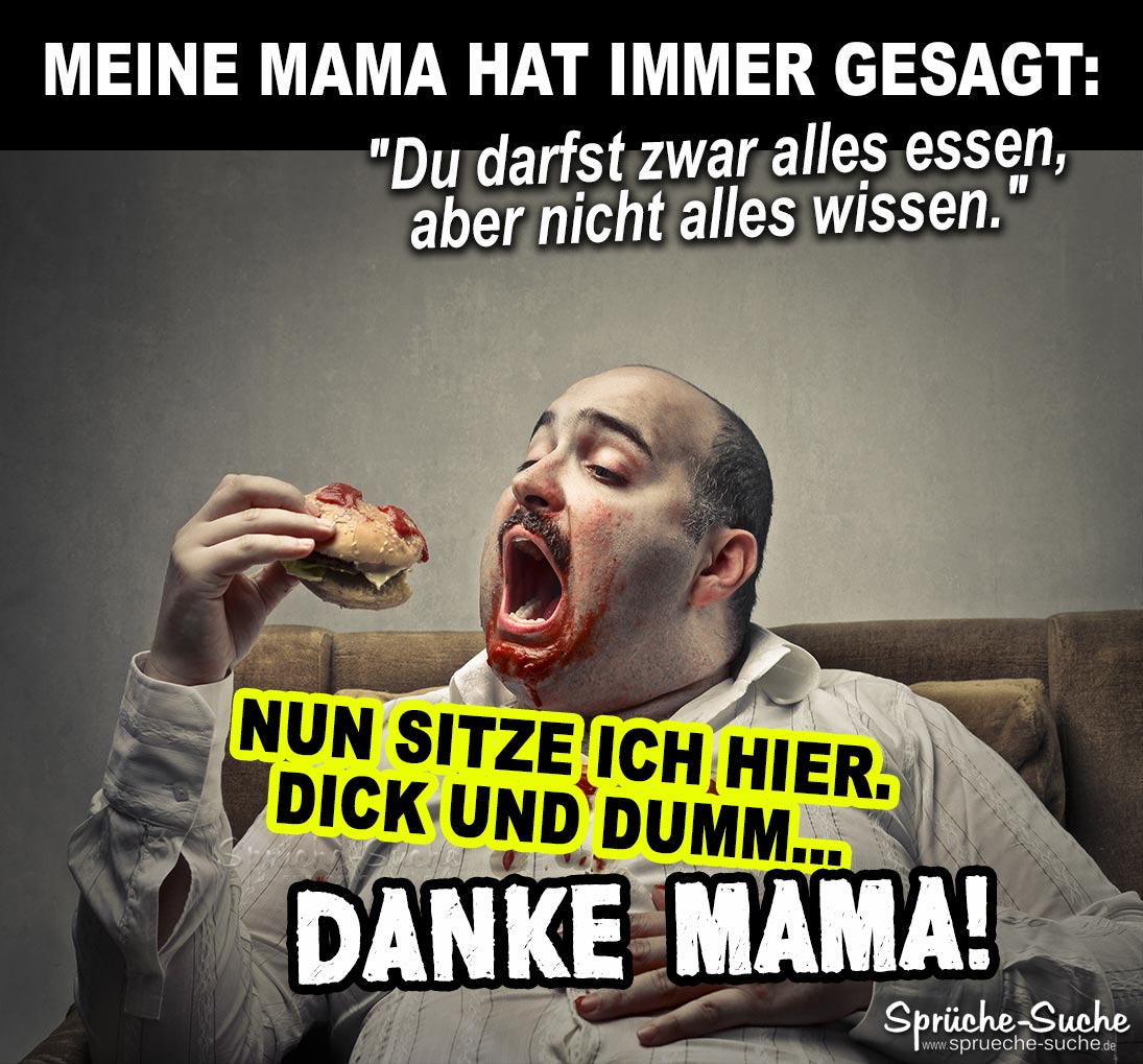 Fetter Mann – Lustiger Spruch über Mama