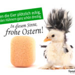 Kücken mit cooler Fisur - Ostern Sprüche