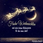 Karte zur Weihnachtszeit - Frohe Weihnachten und viele kleine Glückssterne fürs neue Jahr