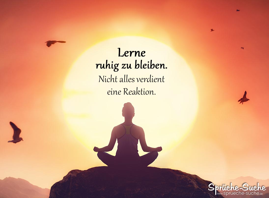 Lerne Ruhig Zu Bleiben Nicht Alles Verdient Eine Reaktion Spruche Suche