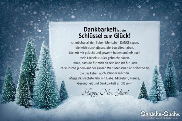 Happy New Year - Karte und Danksagung zu Silvester