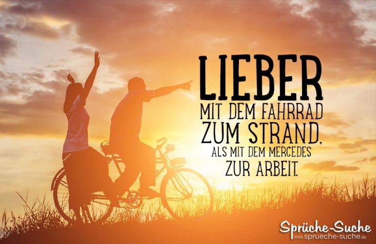 Mit mit dem Fahrrad zum Strand Schöne Sprüche und Bilder