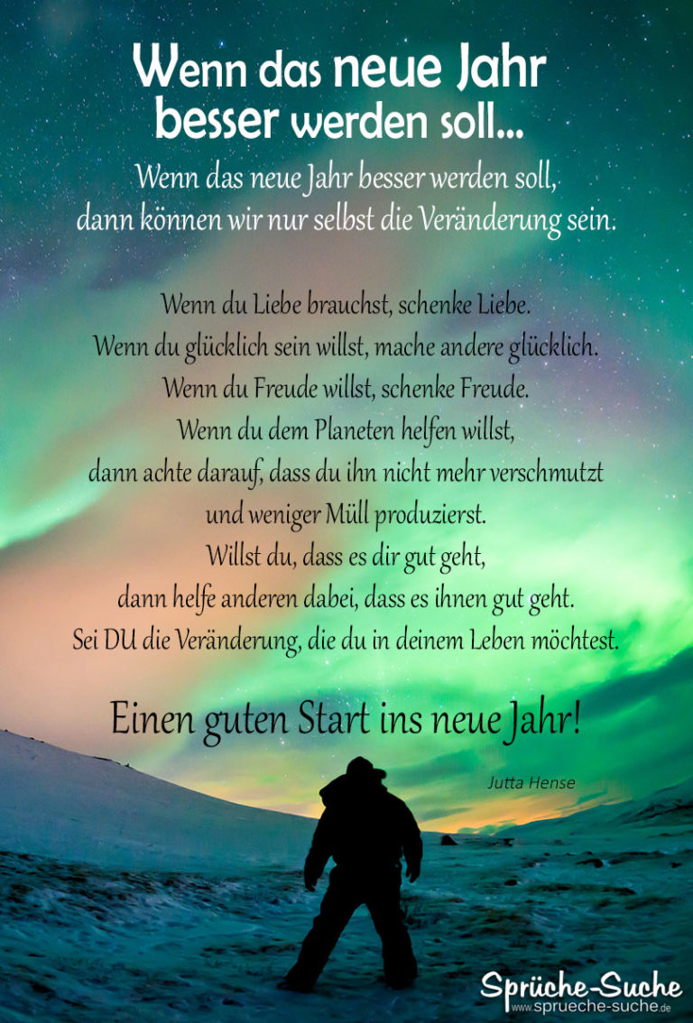 Wenn das neue Jahr besser werden soll Sprüche fürs neue Jahr
