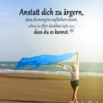 Leben Sprüche - Dankbar sein - Frau am Meer