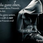 Frau am Boden - Nachdenkliche Freundschaftssprüche Wer deine Freunde sind