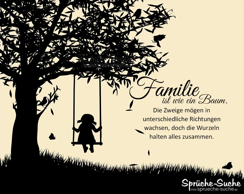 Familie ist wie ein Baum | Schöne Sprüche über das Leben