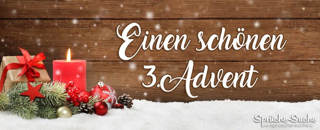 Einen schönen 3. Advent Grußkarte