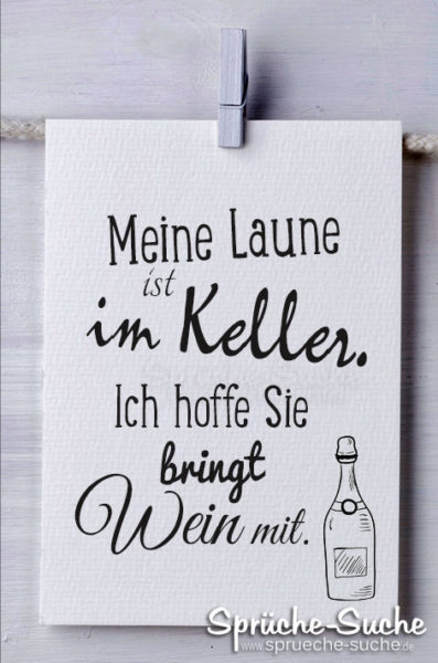 Lustige Wein Sprüche- Laune-ist-im-Keller