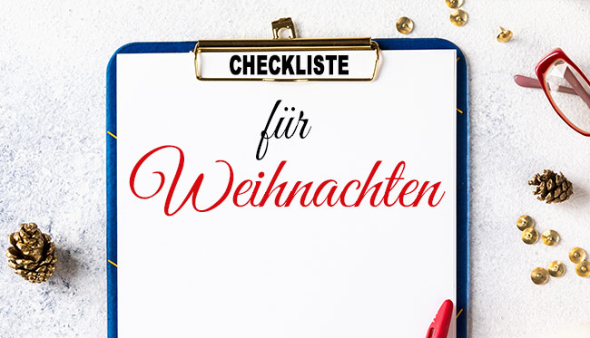 Checkliste für Weihnachten