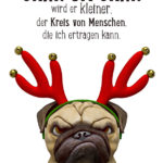 Hund mit Geweih - Witzige Karte mit Spruch zu Weihnachten