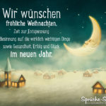 Dorf mit Mond - Klassischer Text für Weihnachtskarten und Silvester