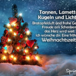 Weihnachtsgedicht- Tannen, Lametta, Kugeln und Lichter