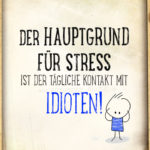 Der Hauptgrund für Stress - Lustiger Spruch