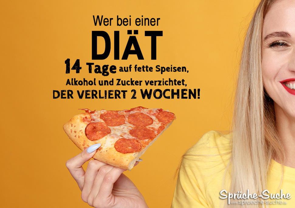 Diät 14 Tage lustiger Spruch SprücheSuche