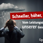 Mann mit Regenwolke - Leistungsdruck in unserer Gesellschaft