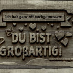 Hab dich lieb Spruch auf Holzbrett