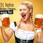 Lustige Sprüche - Es gibt keine hässlichen Frauen nur zu wenig Bier.