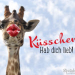 Giraffe - Küsschen - Hab dich lieb