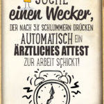 Lustiger Spruch Wecker Arbeit