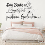 Spruch am Morgen - positiver Gedanke