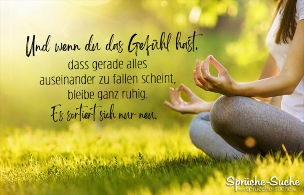 Spruch ruhig bleiben Yoga