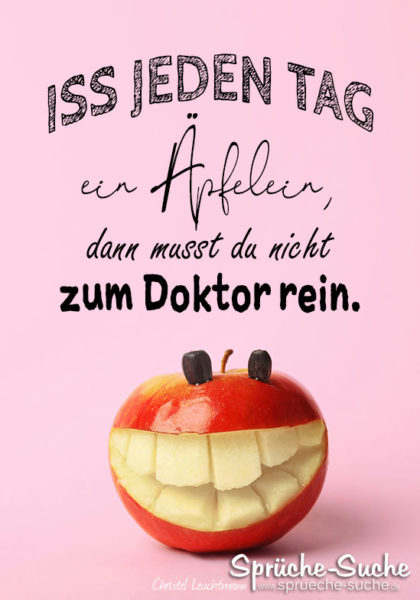 Apfel Doktor Spruch