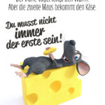 Der frühe Vogel und die zweite Maus Spruch