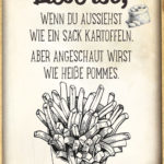 Lustiger Liebe ist Spruch - Sack Kartoffeln