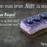 lustiger Spruch Kuchen - Man muss lernen Nein zu sagen!