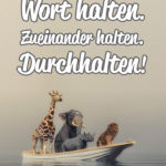 Motivierender Durchhalte-Spruch mit Tieren