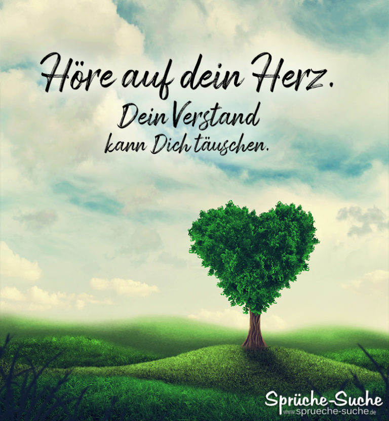 Höre auf dein Herz ️ Spruch zum Nachdenken