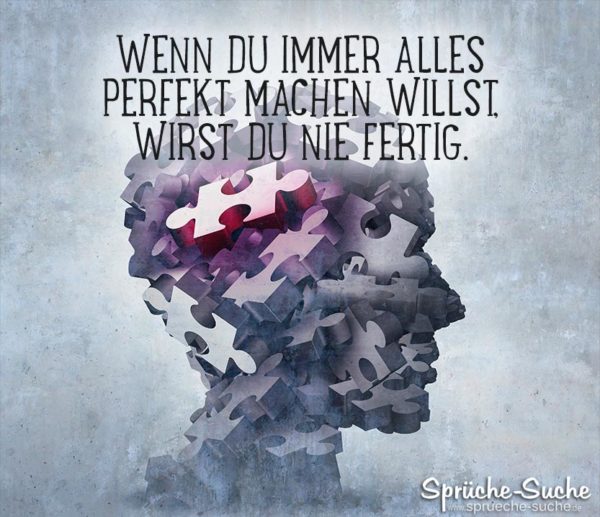 Perfektionismus Spruch