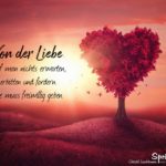 Baum in Herzform - Spruch über die Liebe