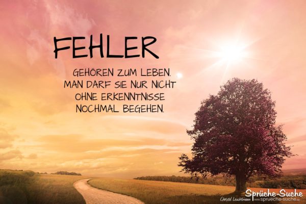 Sprüche Fehler gehören zum Leben