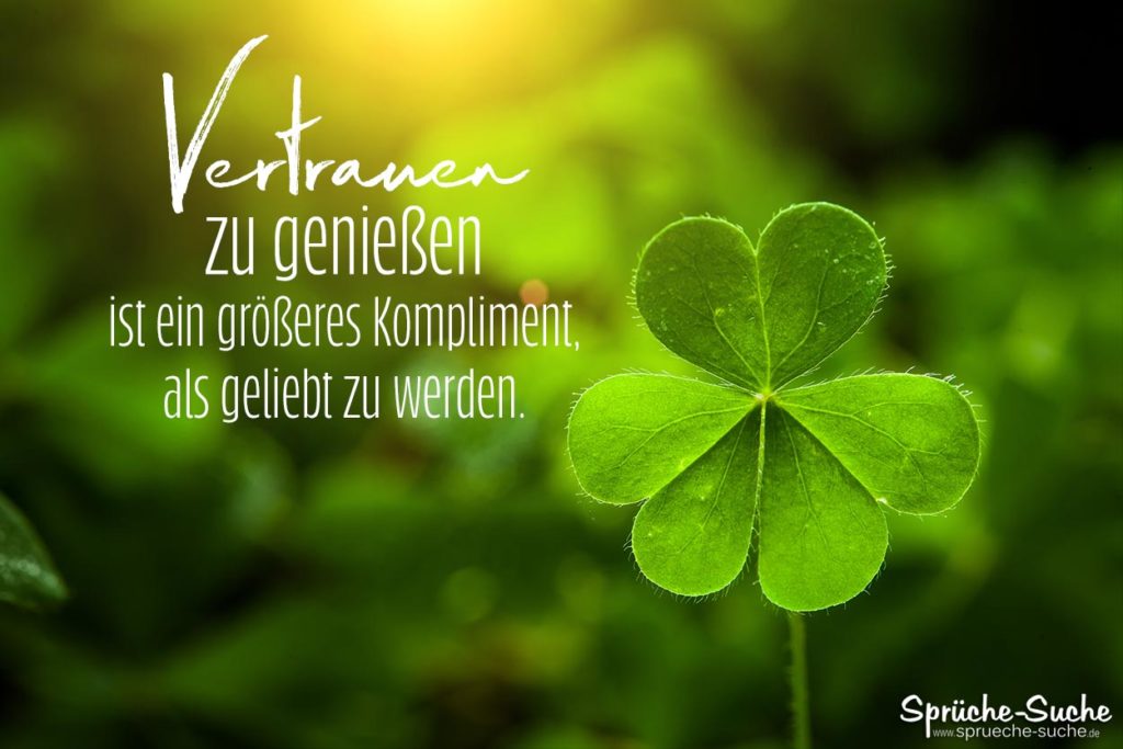 Vertrauen zu genießen ist ein größeres Kompliment, als geliebt zu werden.