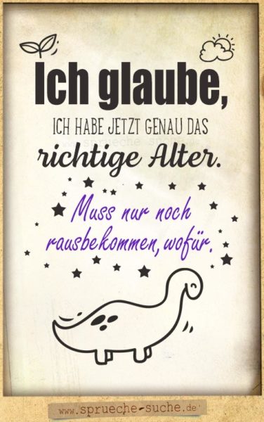 witziger humorvoller Spruch für das Alter