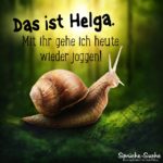 Heute wieder joggen - witziger Sport-Ausreden-Spruch mit Schnecke