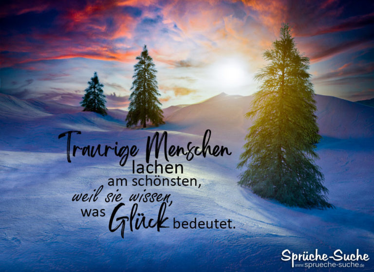 Traurige Menschen lachen am schönsten
